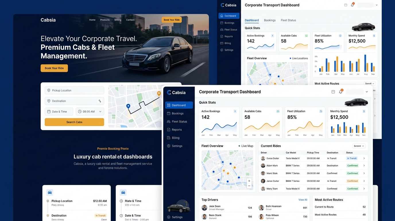 Cabsia Corporate Cab Rental & Fleet Management Platform